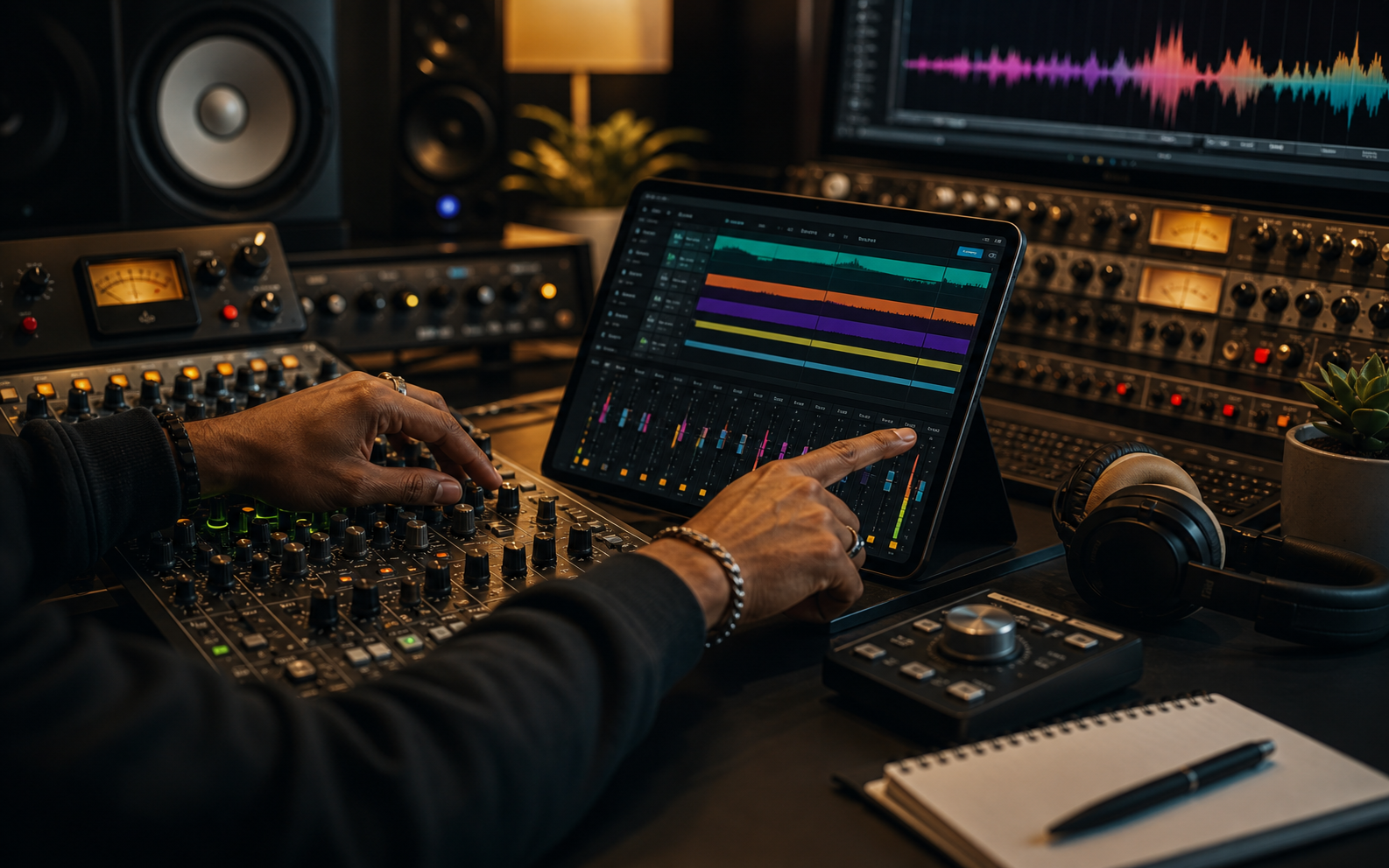 Music production controls for shaping an AI rap song